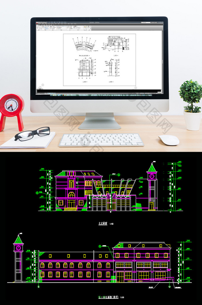 CAD住宅小区会所全套建筑设计图