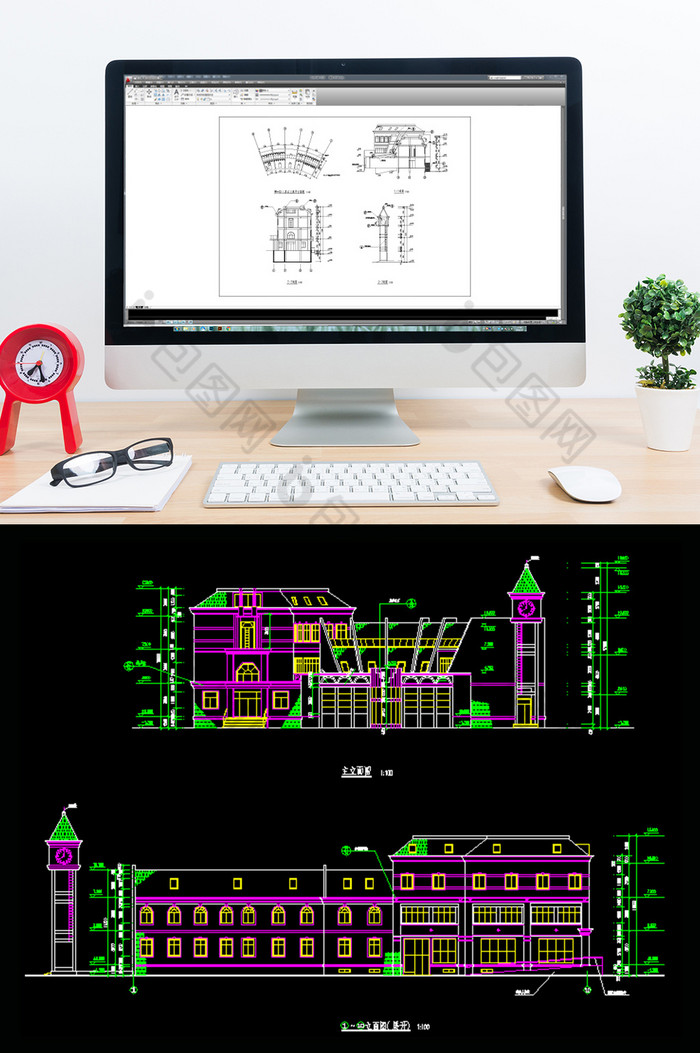 CAD住宅小区会所全套建筑设计图图片图片