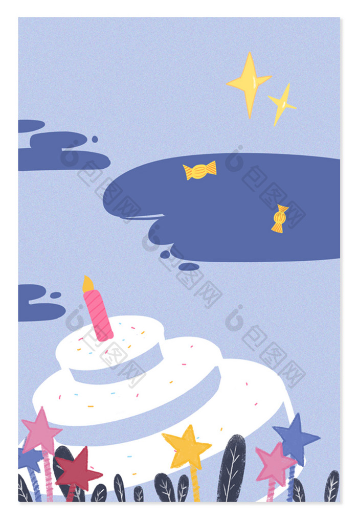 卡通简约流行可爱背景图