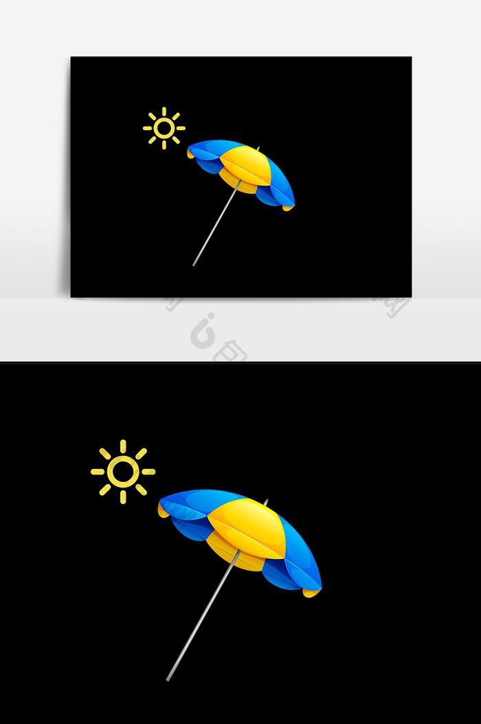 太阳伞装饰图案设计元素