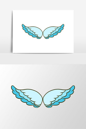 彩色天使飞翔翅膀