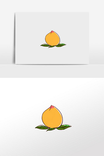 手绘卡通水果桃子图片