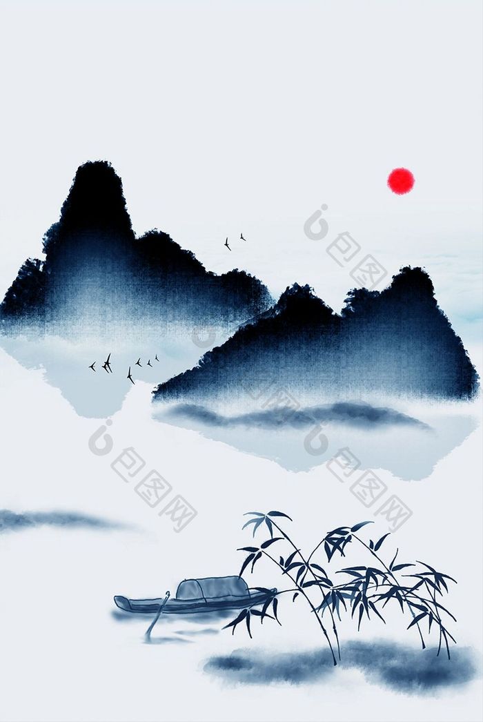 中国风山水风景装饰画
