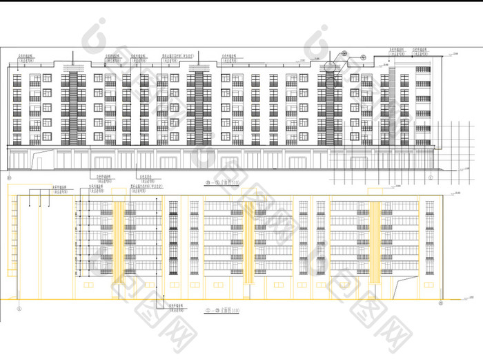 小区住宅建筑施工图CAD