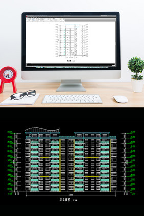 某建筑平立剖施工图CAD