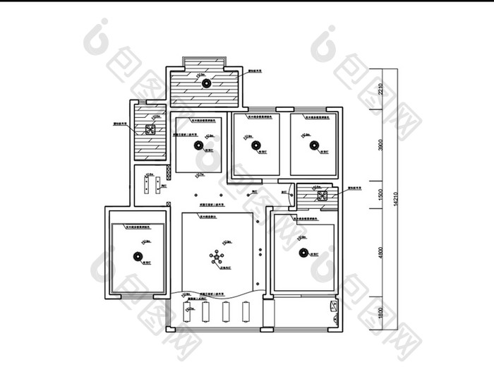 天花吊顶CAD布置图
