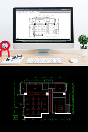 吊顶天花板灯光CAD布置图