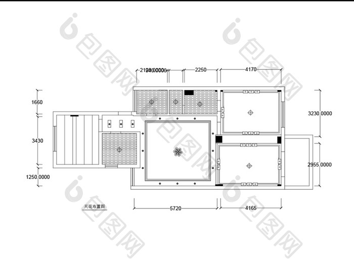 CAD图纸天花吊顶灯光布置图