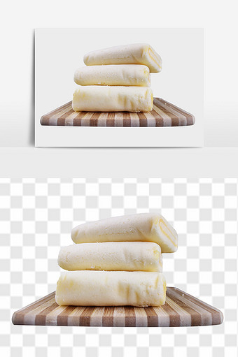 味道不错的奶黄蛋糕PSD素材图片