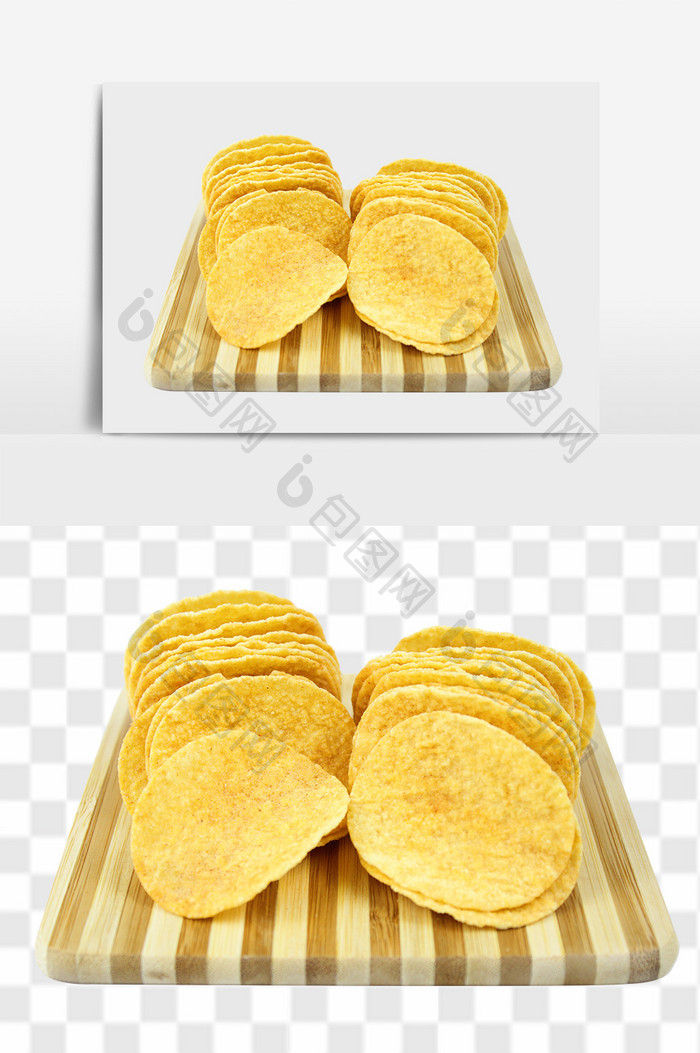 香酥可口的薯片设计素材