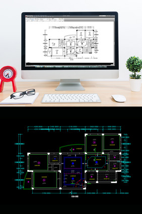 天花吊顶大户型CAD平面布置图