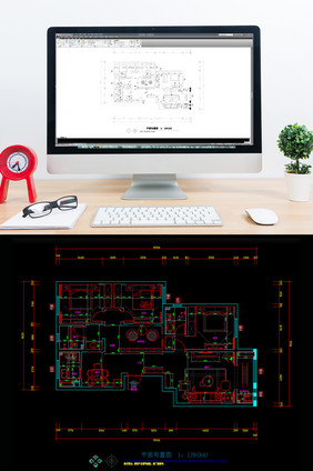 家装140平的CAD施工图