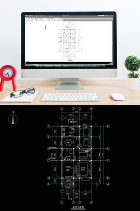 100平方三层小洋楼CAD