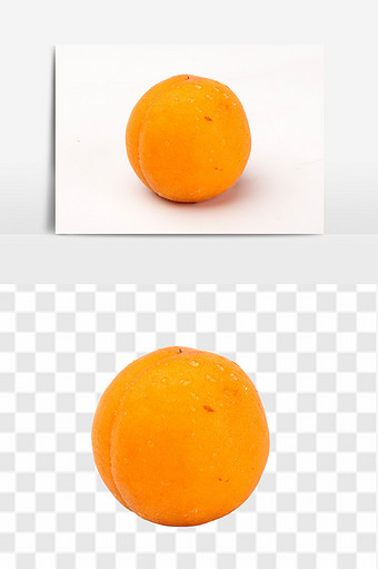新鲜杏高清免抠透底水果元素图片