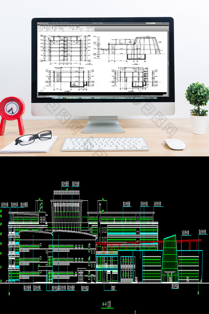 建筑施工图设计建筑设计CAD建筑施工图图片