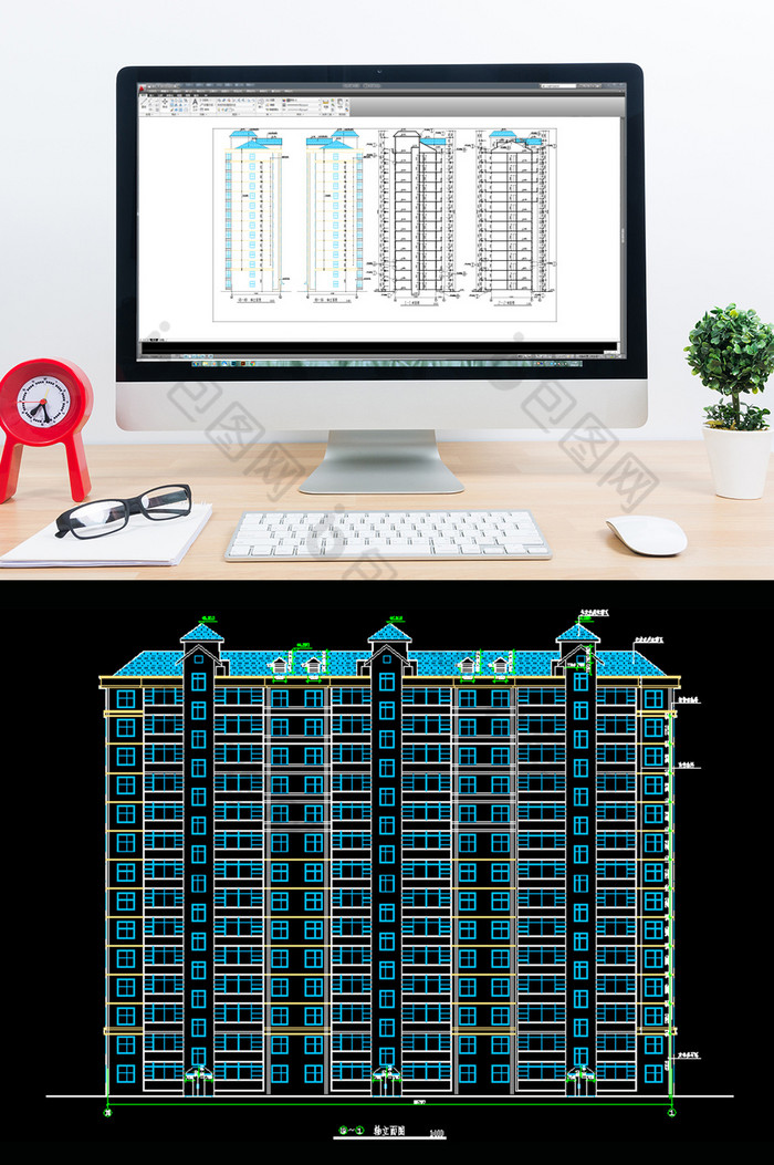 建筑施工图设计建筑设计CAD建筑施工图图片