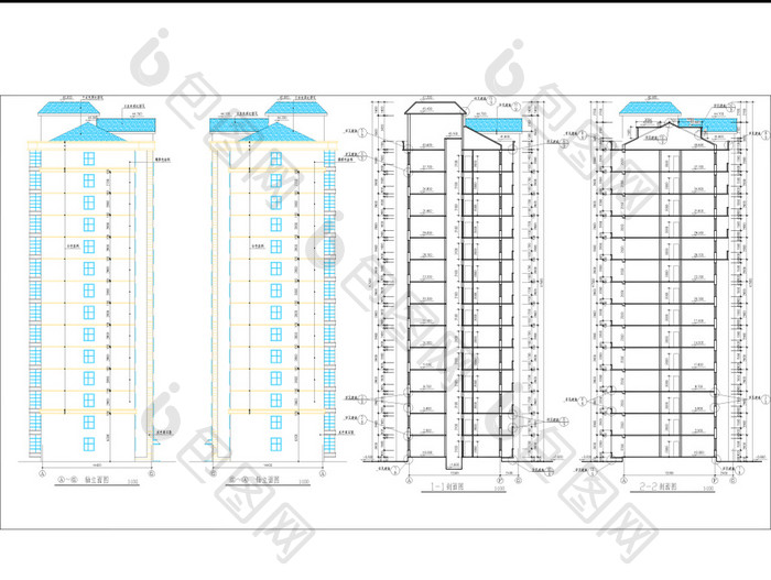 小高层住宅建筑施工图CAD