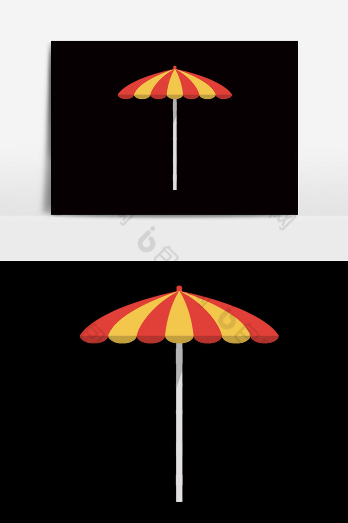 卡通扁平遮阳伞素材 图片下载 包图网