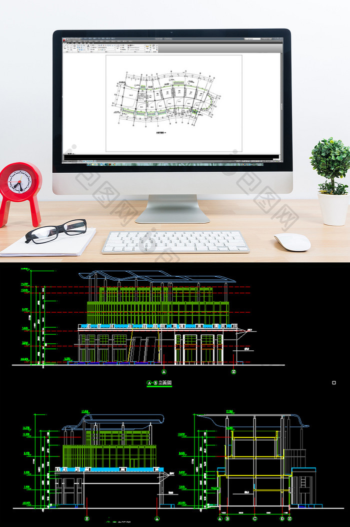某会所建筑方案及施工图CAD