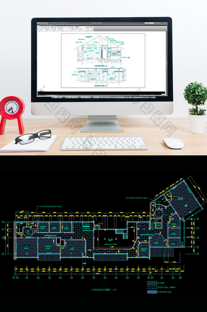 住宅小区会所建筑施工图CAD