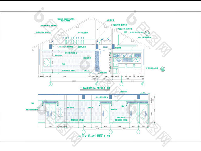 住宅小区会所建筑施工图CAD