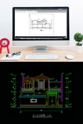 某院落建筑施工图CAD