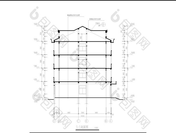 某多层宿舍楼建筑施工图CAD