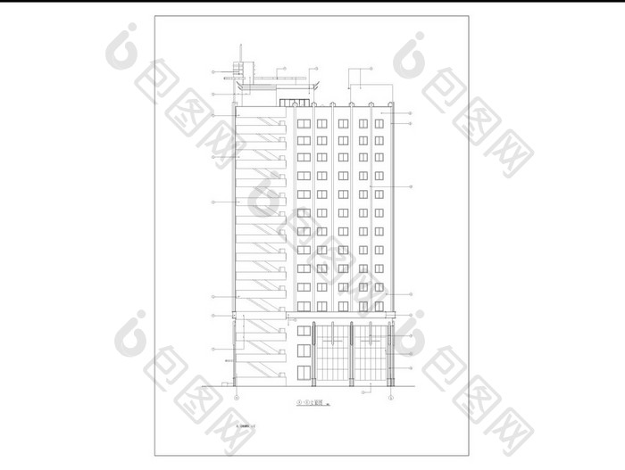 某高层的住宅施工图CAD