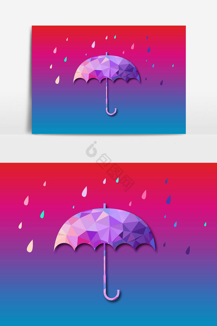 雨伞下雨图片