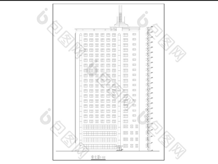 某高层宾馆建筑设计方案CAD