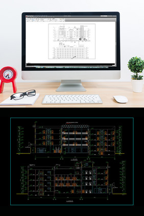 某洗浴宾馆楼建筑方案设计CAD