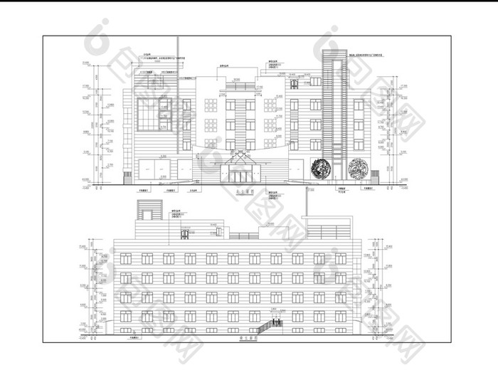 某洗浴宾馆楼建筑方案设计CAD