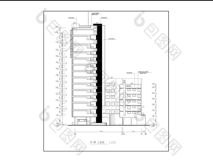 三星级宾馆全套建筑施工图CAD