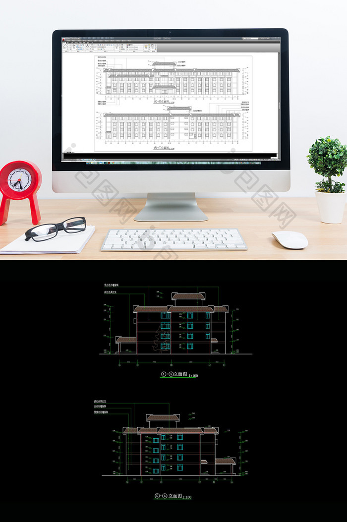 经典小宾馆建筑施工图CAD