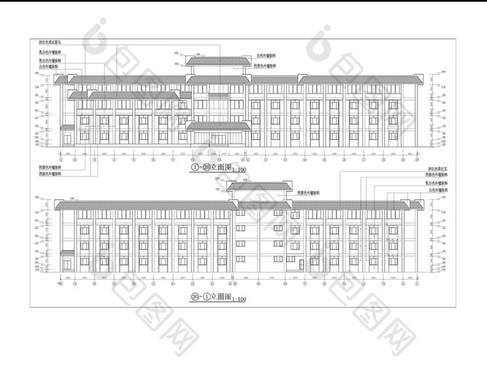 经典小宾馆建筑施工图CAD