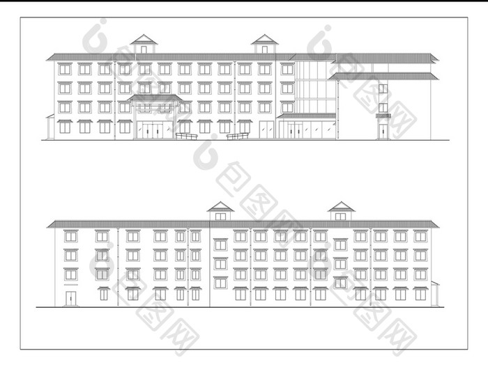 一套宾馆建筑施工图纸CAD