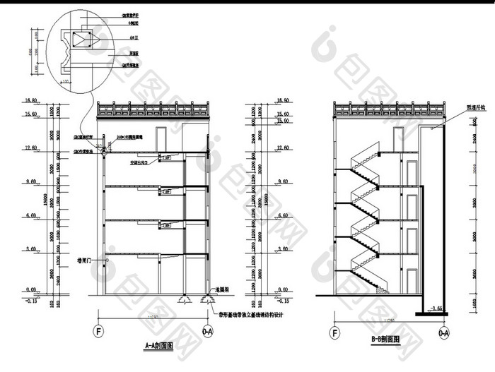 某四星大酒店建筑结构图建筑设计CAD