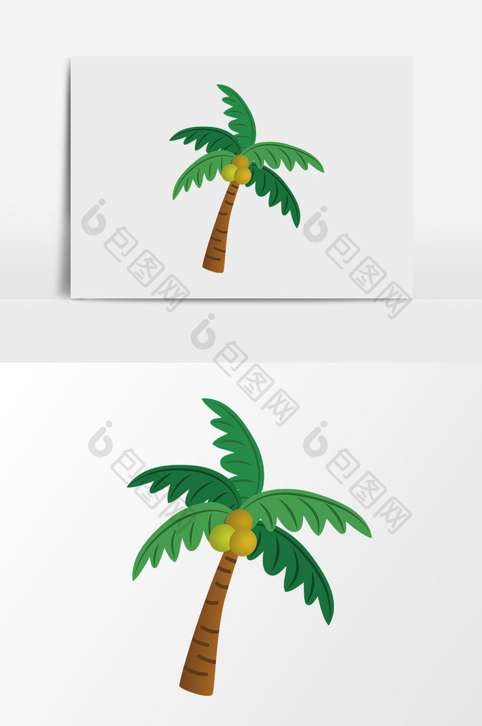 矢量椰子树素材图案