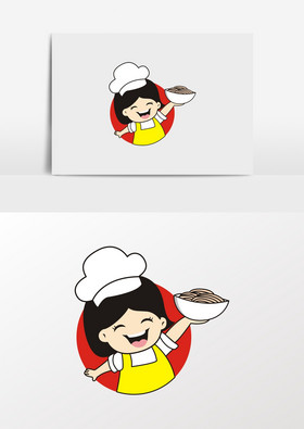 厨师面馆米粉店厨娘形像