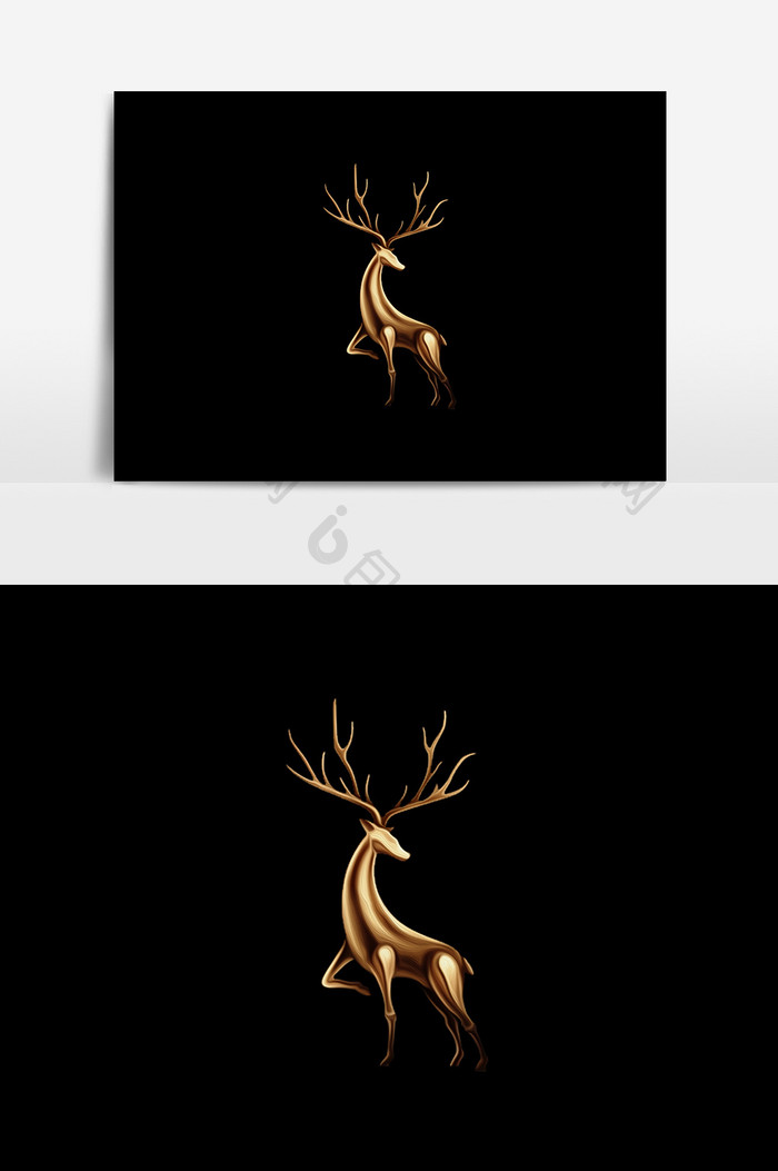 麋鹿装饰图案设计元素