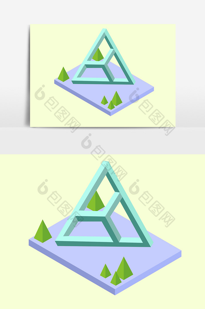 立体三角设计元素
