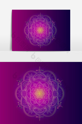 花纹紫色设计元素图片