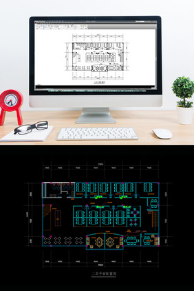 餐饮装修平面布局图CAD图纸