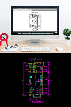 酒店标准间CAD平面分布图纸