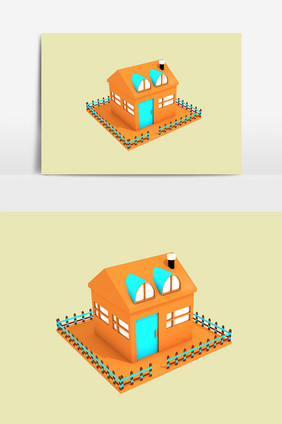 房子造型3D房子素材