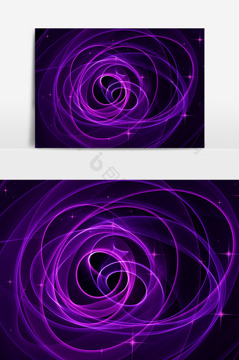 光效紫色线条效果设计元素图片