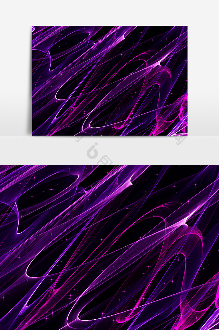 光效紫色线条效果元素