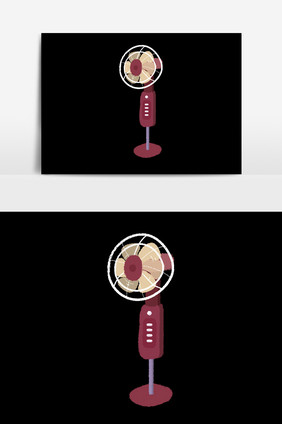 卡通漫画夏天电风扇