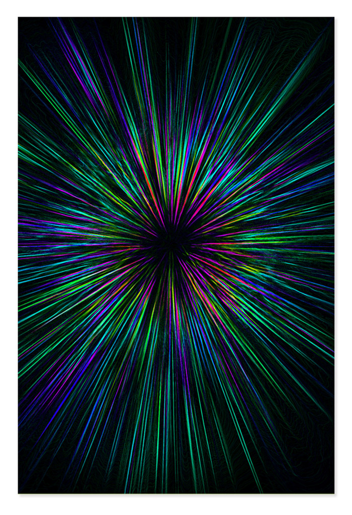 放射喷发激光特效