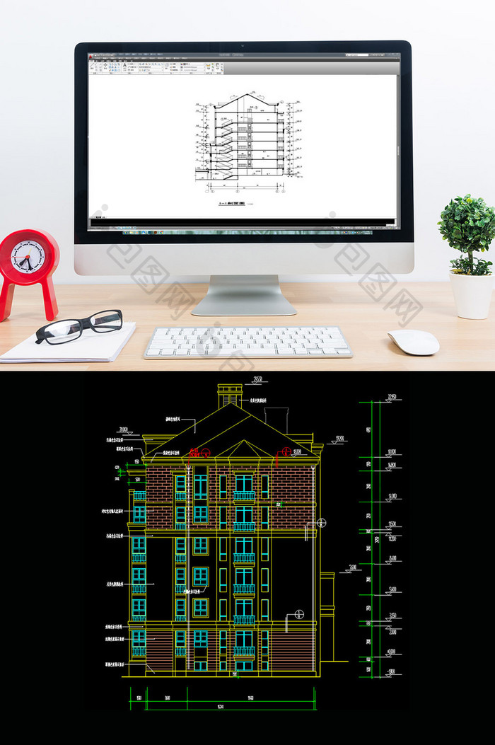 多层住宅楼的建筑施工图CAD